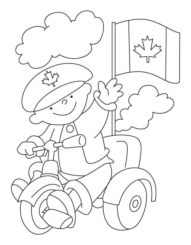 Fête du Canada Pour Enfants coloring page