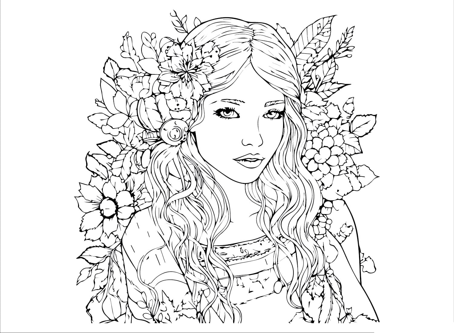 Fille Ado 4 coloring page