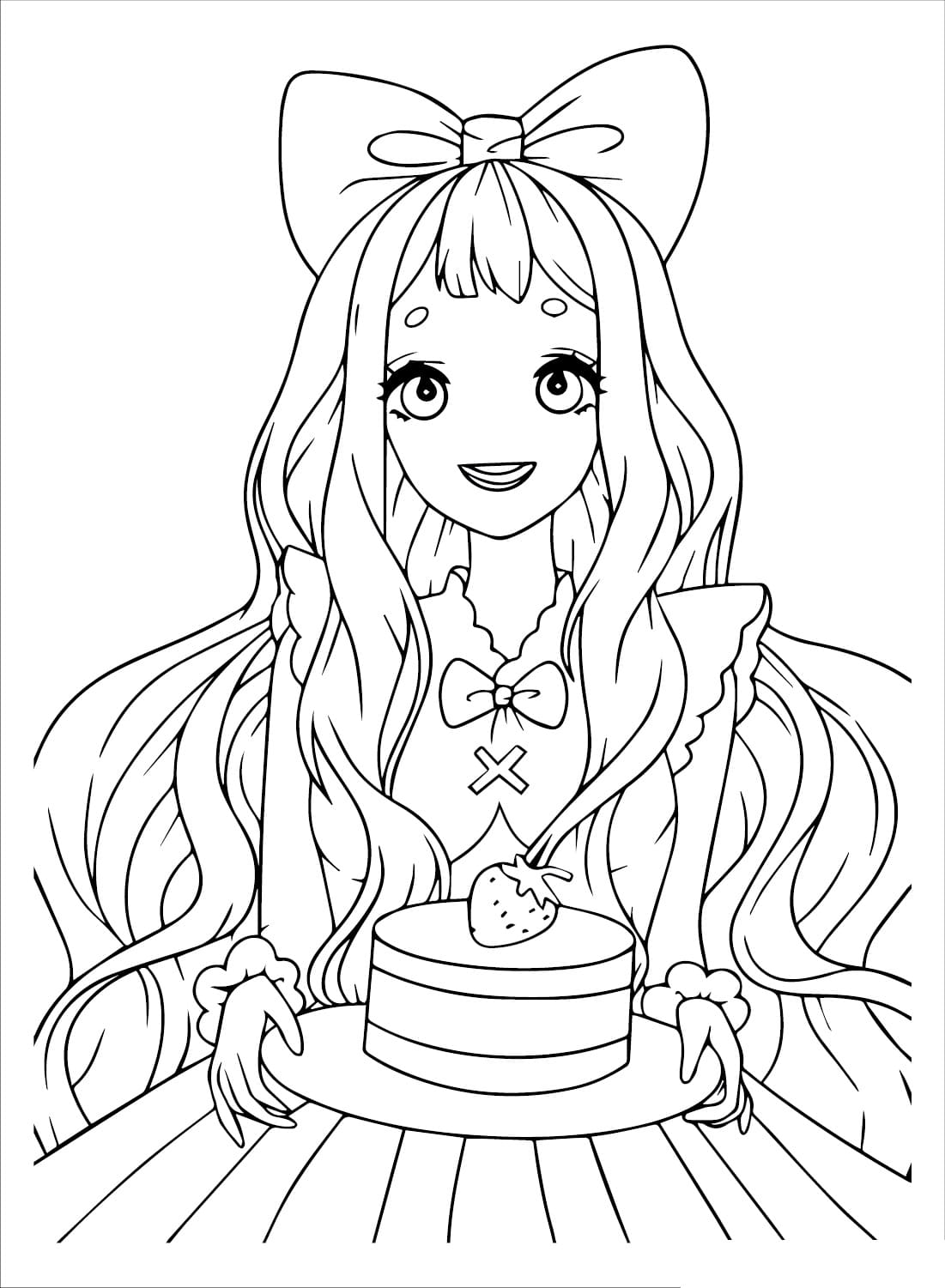 Fille Ado 6 coloring page