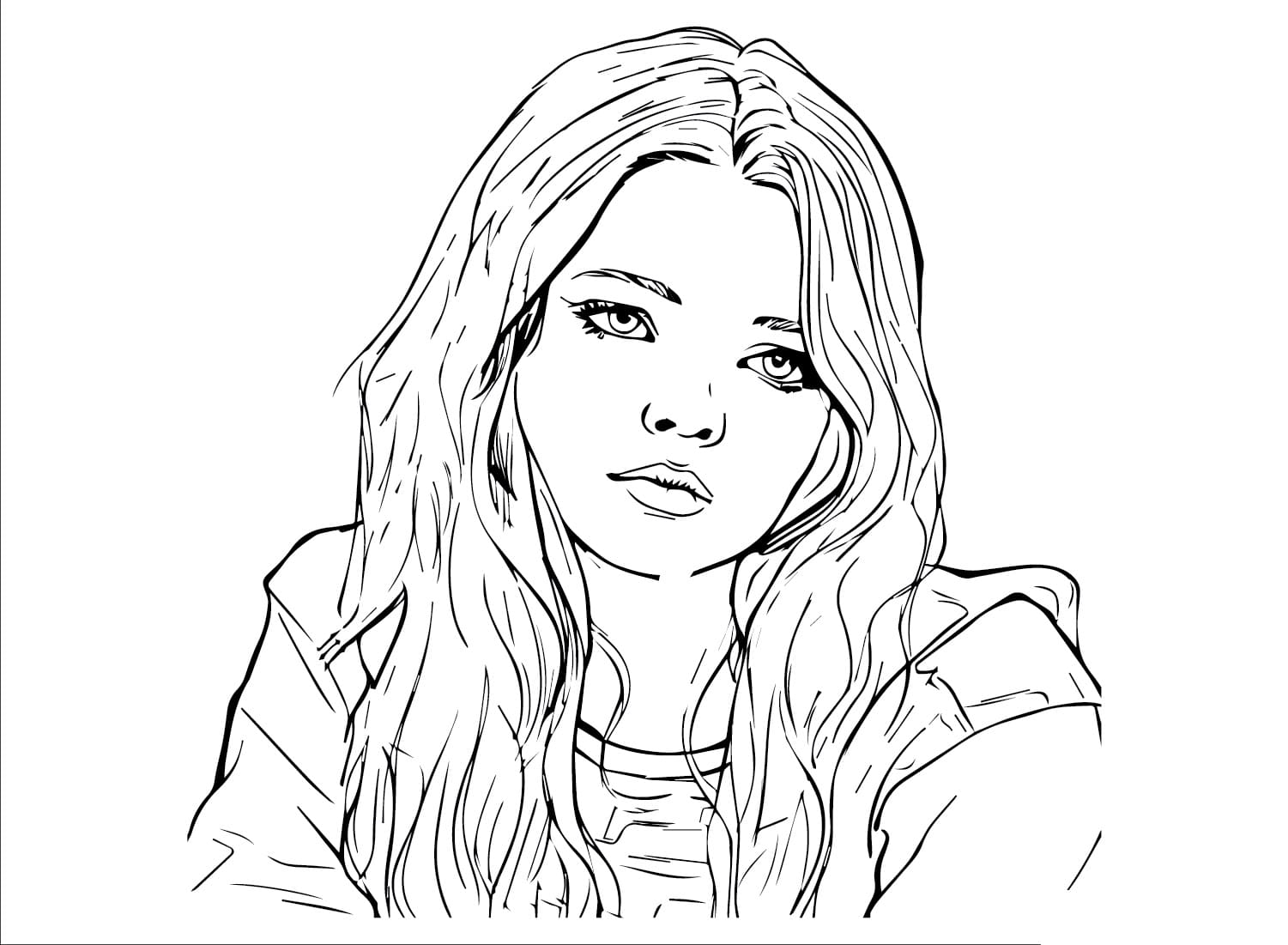 Coloriage Fille Ado 4 T l charger Et Imprimer Gratuit Sur 