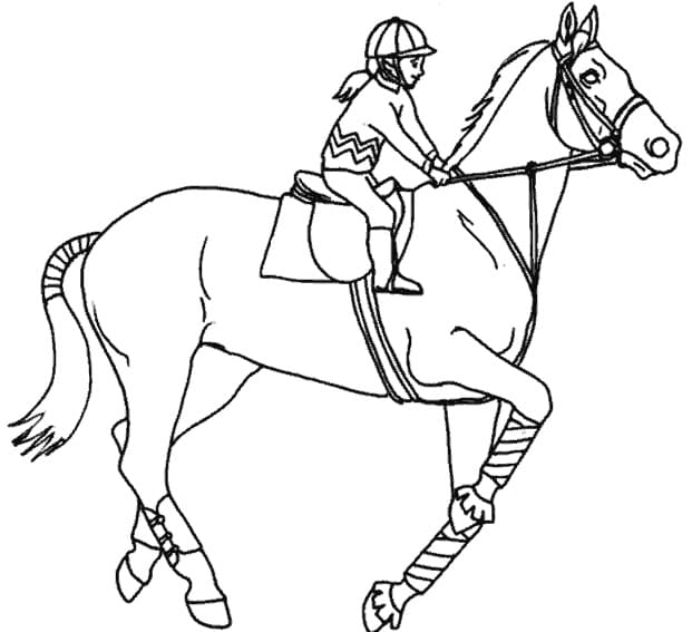Fille d’équitation coloring page