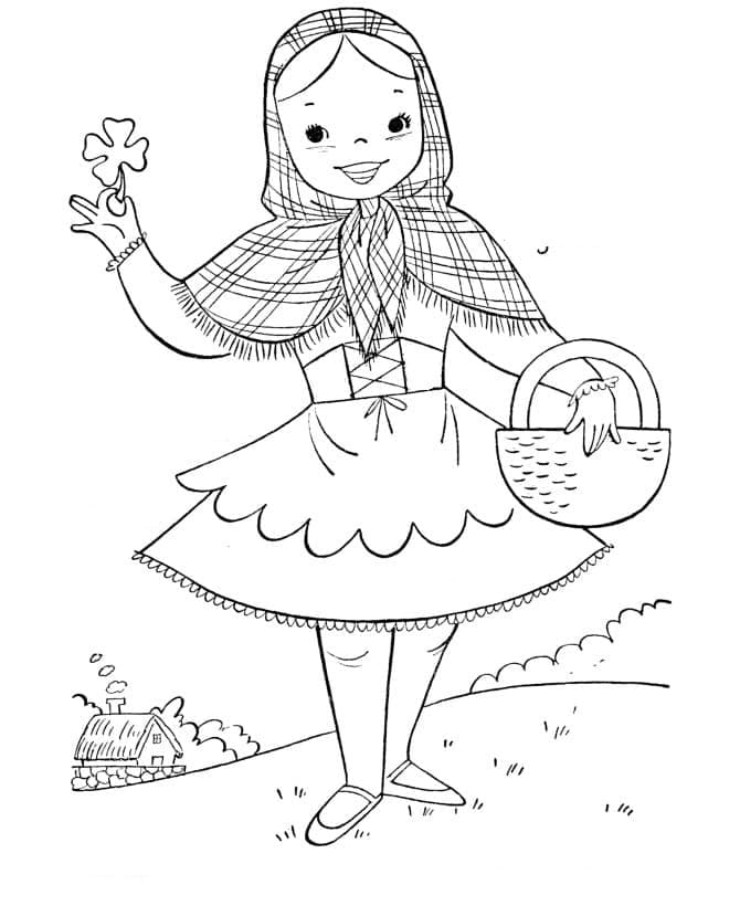 Fille Irlandaise coloring page