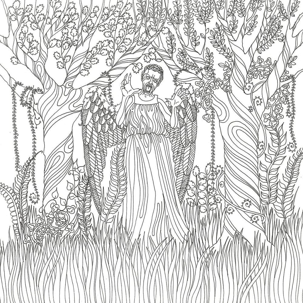 Forêt Effrayante coloring page