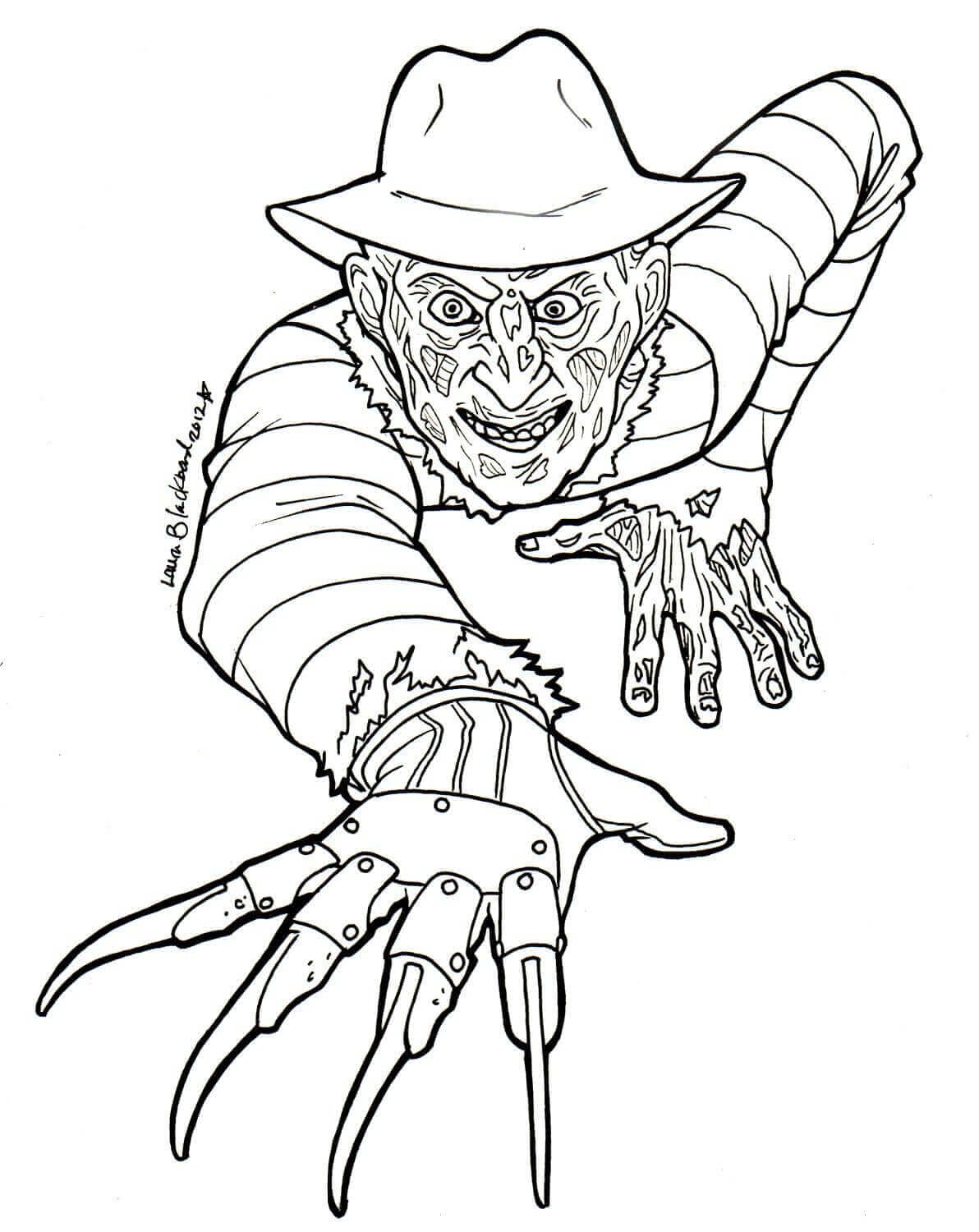 Freddy Krueger Effrayant coloring page