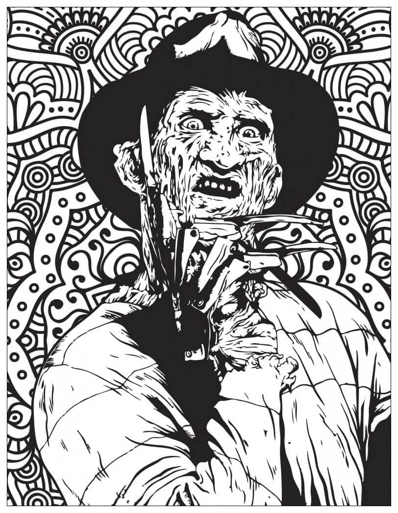 Freddy Krueger très Effrayant coloring page