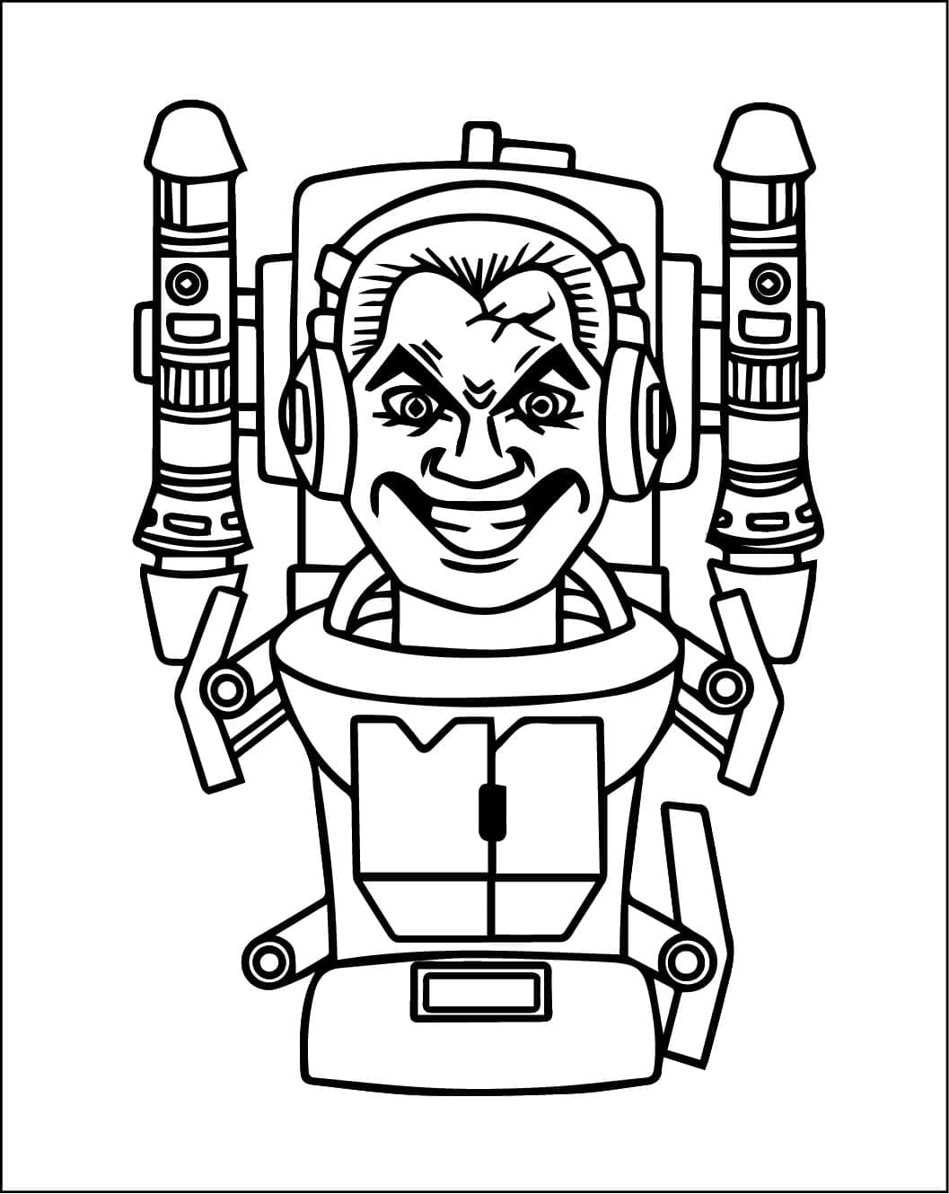 G-Man de Skibidi Toilet coloring page