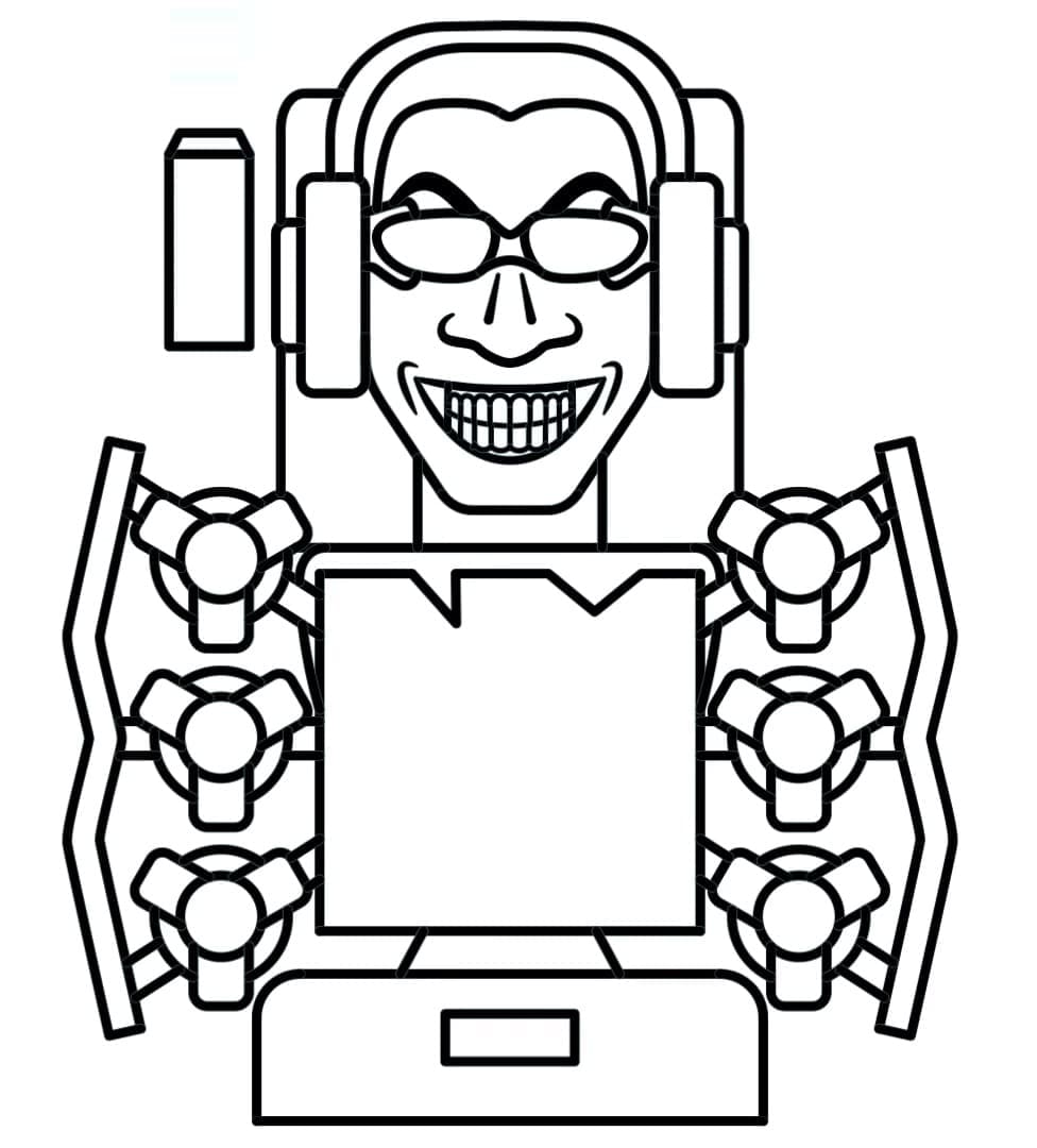 G-Man Skibidi Toilet coloring page