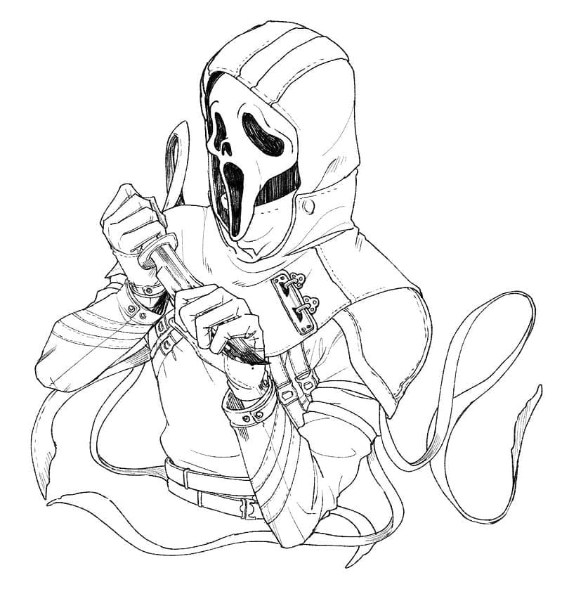 Ghostface coloring page
