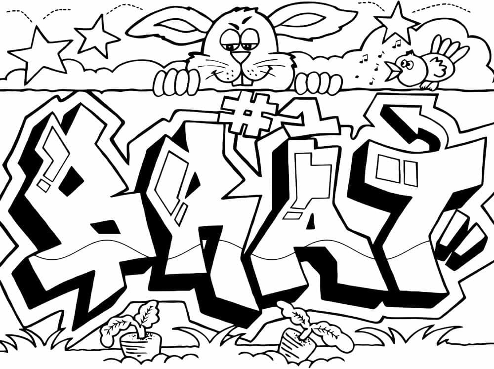 Graffiti Brat coloring page