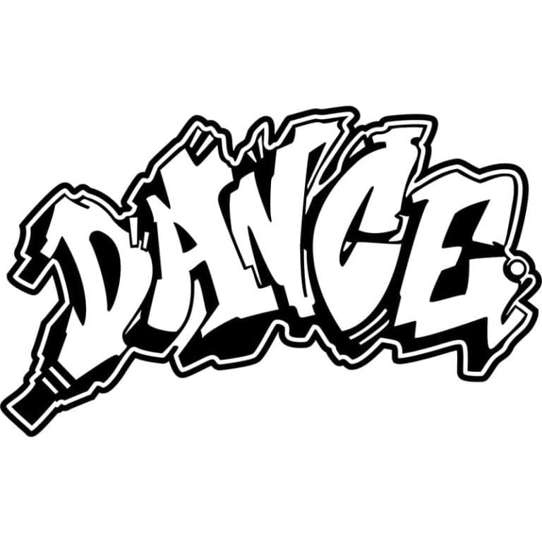 Coloriage Graffiti Danse