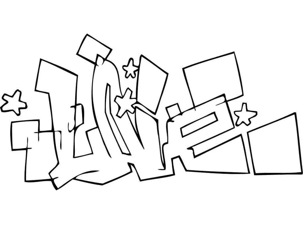 Graffitis coloring page