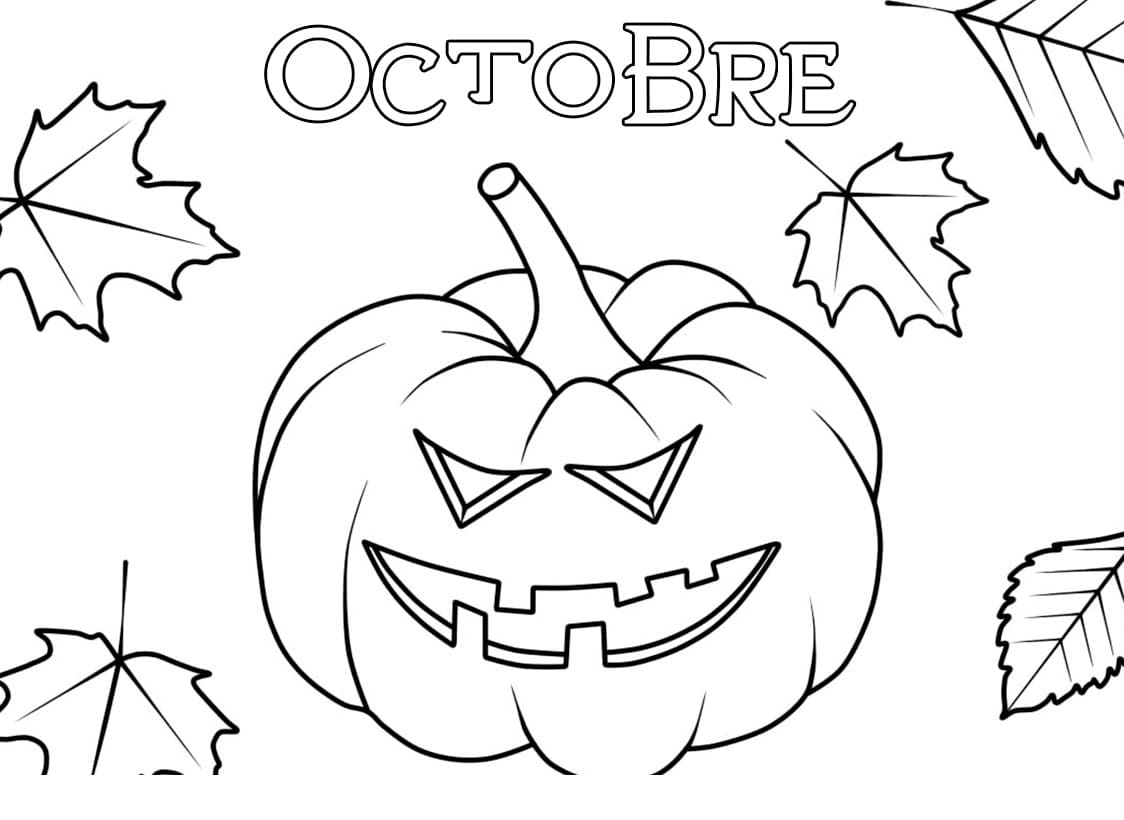 Halloween Octobre coloring page