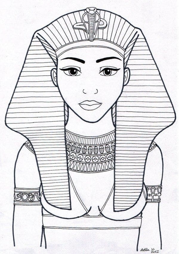 Coloriage Hatchepsout Reine de l'Égypte