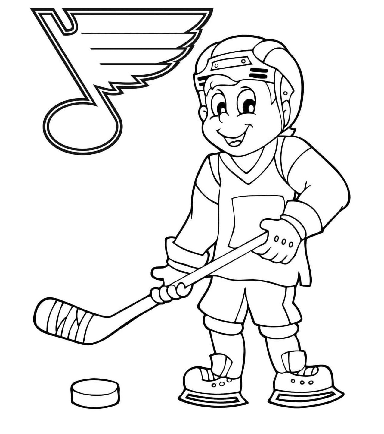 Coloriage Hockey Gratuit Pour les Enfants