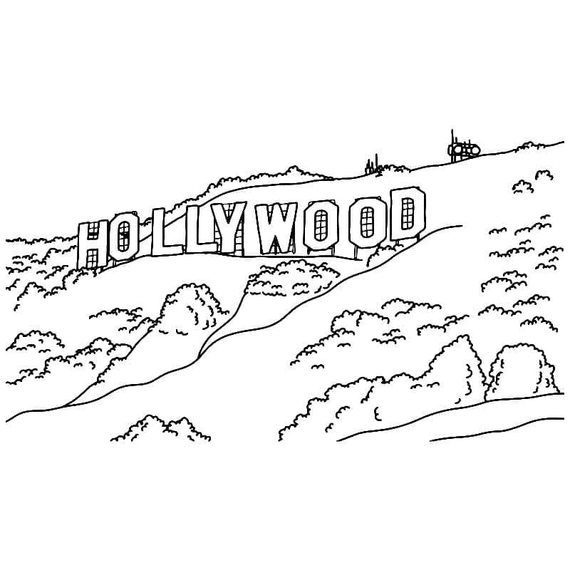Hollywood coloring page