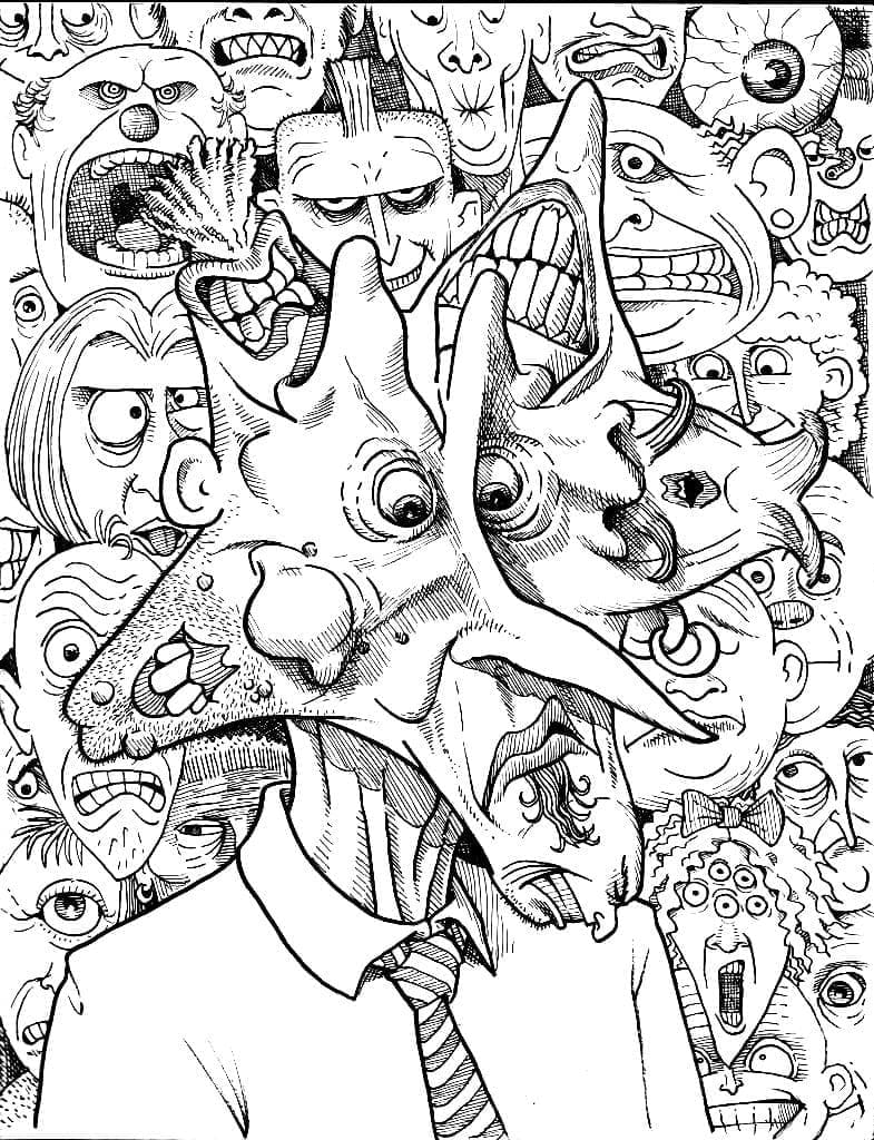 Homme Effrayant coloring page