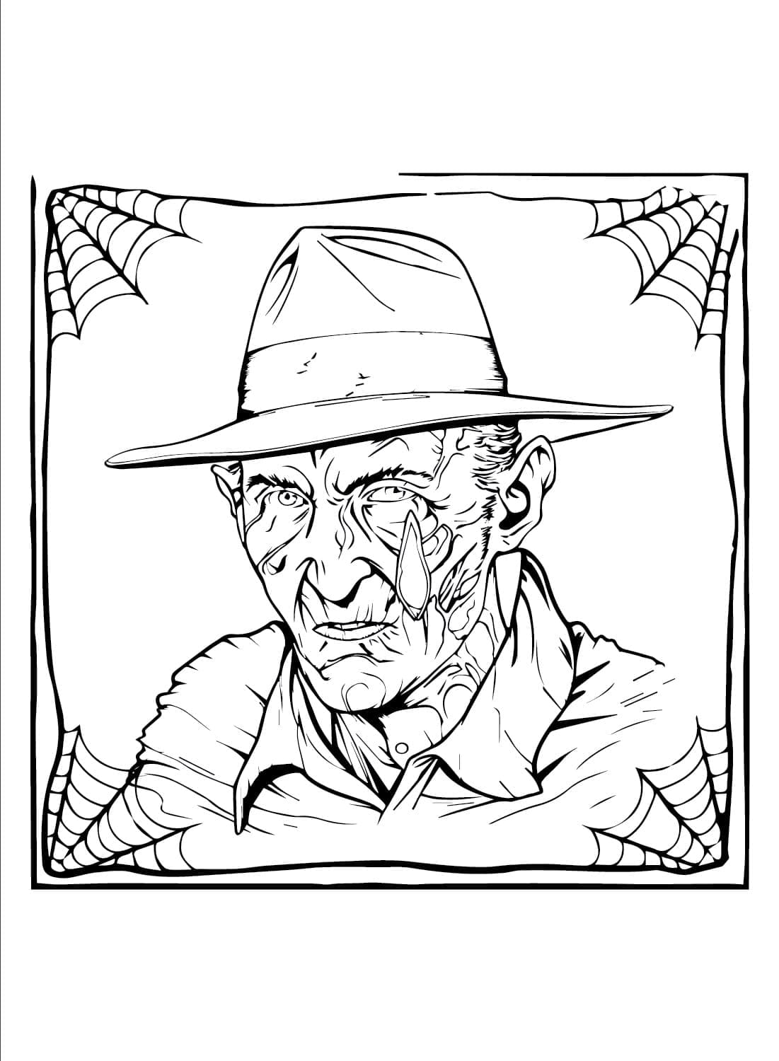 Horreur Freddy Krueger coloring page