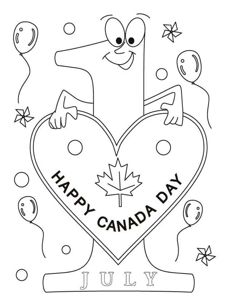 Coloriage Image de Fête du Canada
