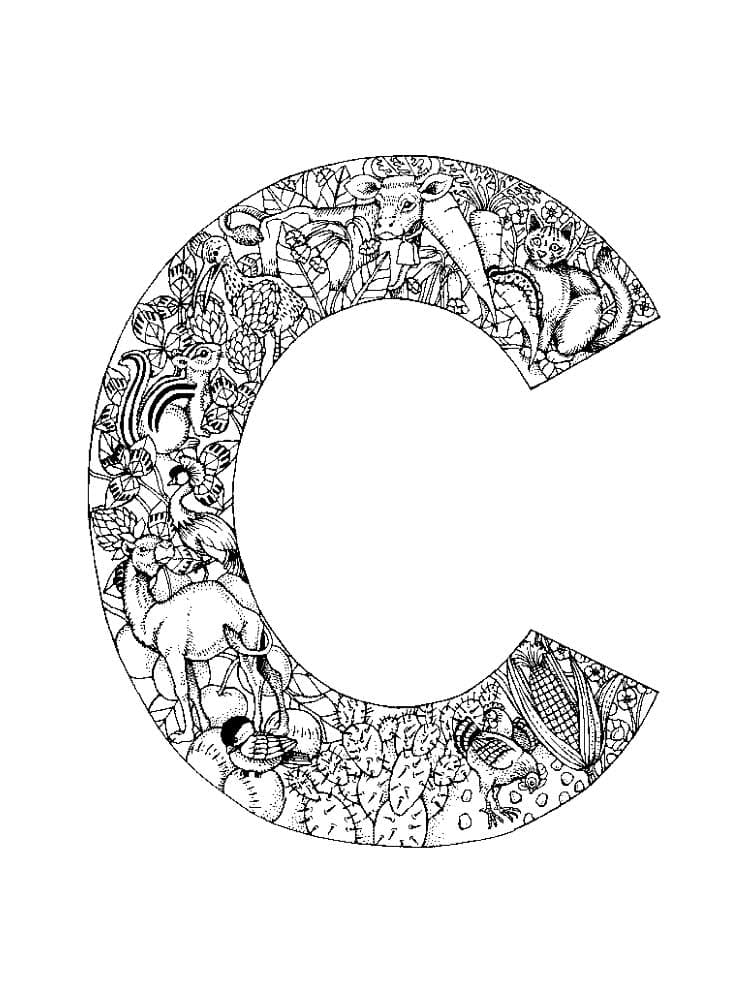 Coloriage Image de la Lettre C