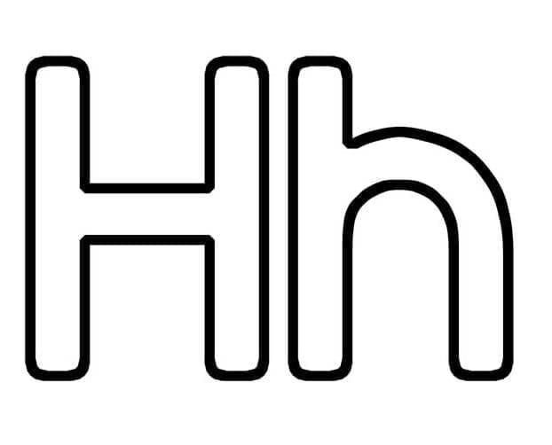 Coloriage Image de la Lettre H