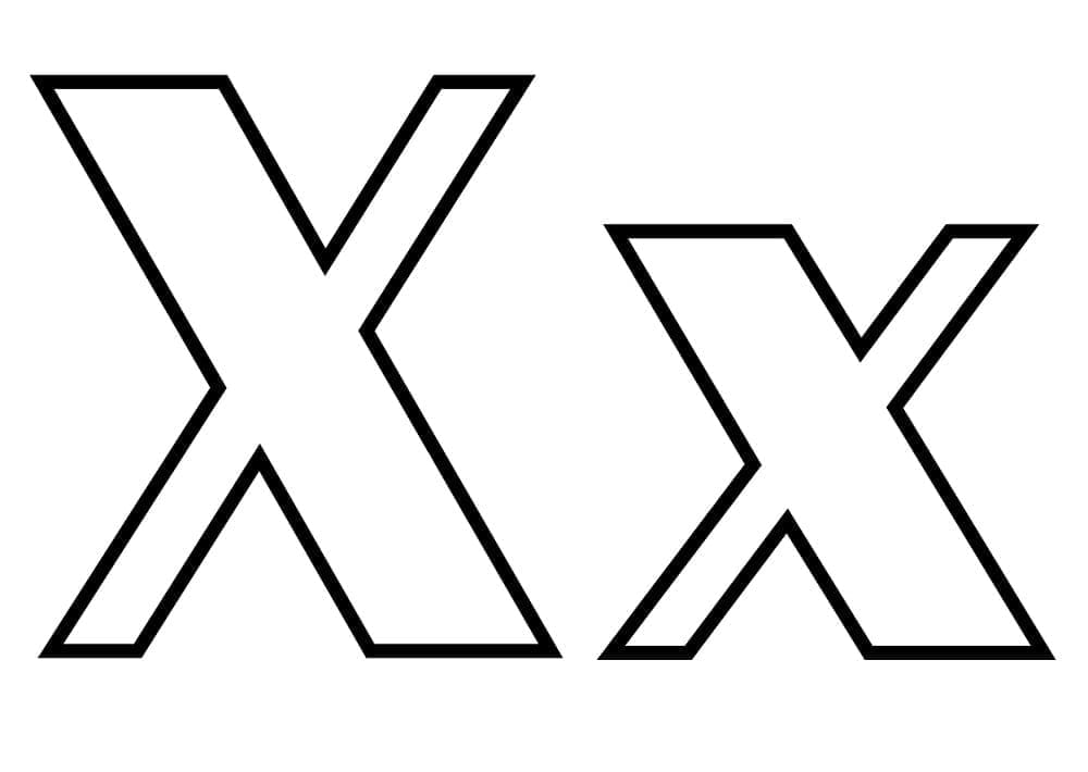 Coloriage Image de la Lettre X