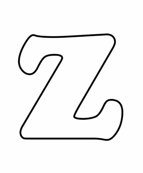 Coloriage Image de la Lettre Z