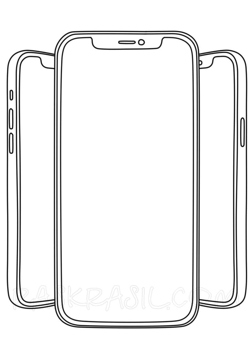 Iphone 12 coloring page