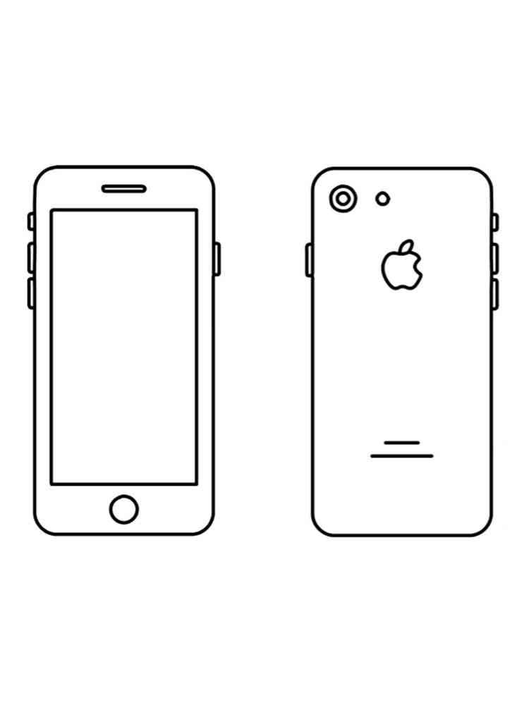 Iphone 4 coloring page