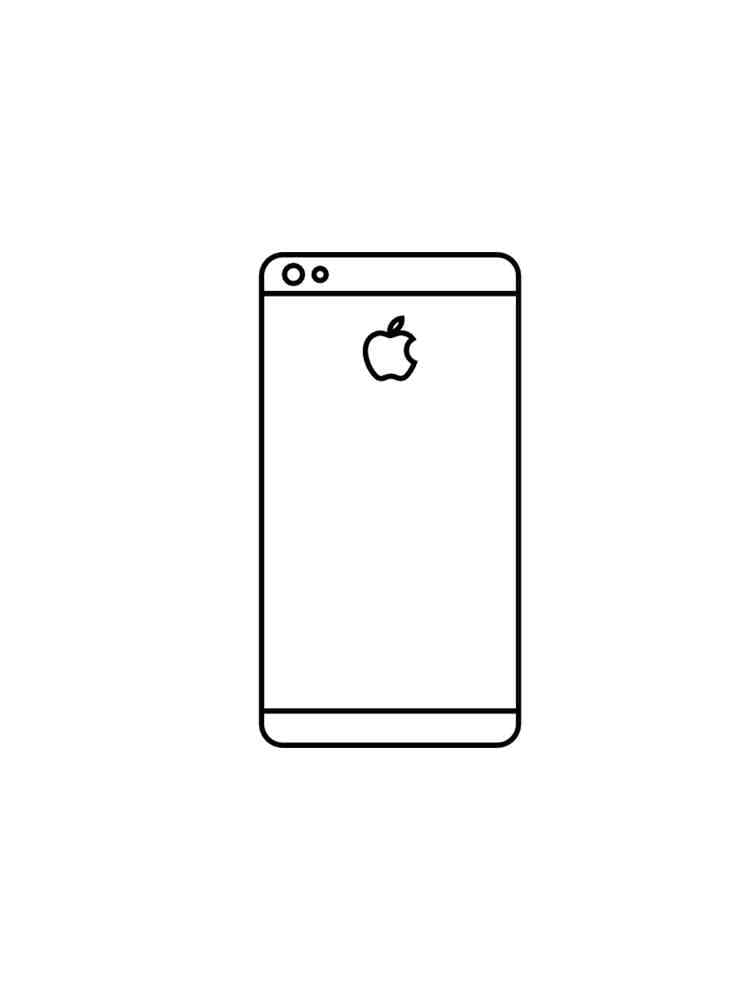 iPhone Simple coloring page