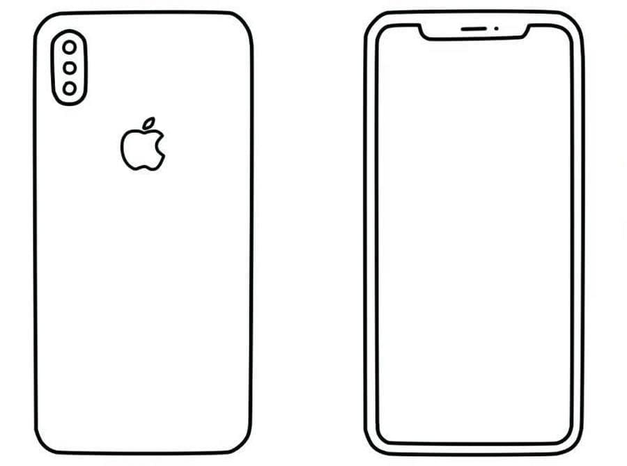 Iphone XS coloring page