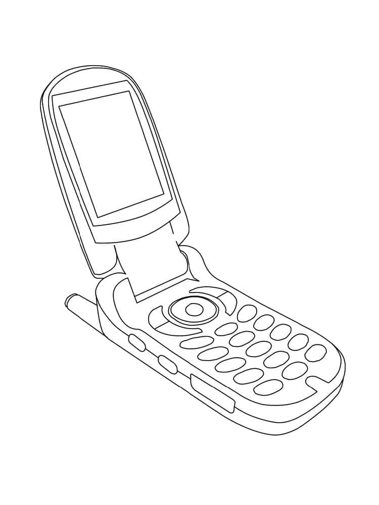 Joli Téléphone à Clapet coloring page