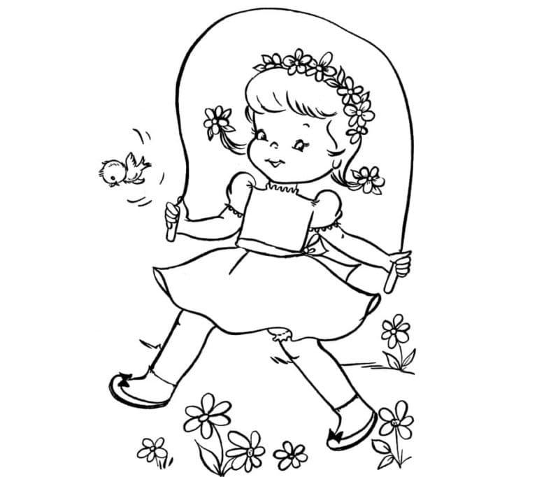 Jolie Petite Fille coloring page