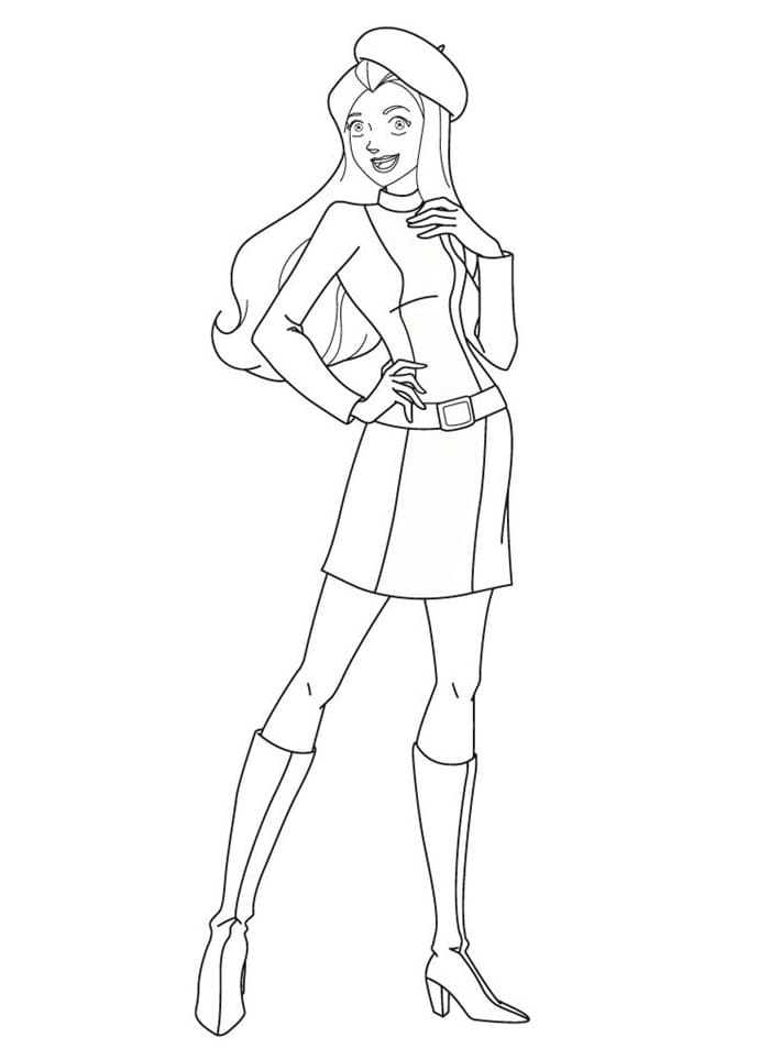 Jolie Sam Totally Spies coloring page