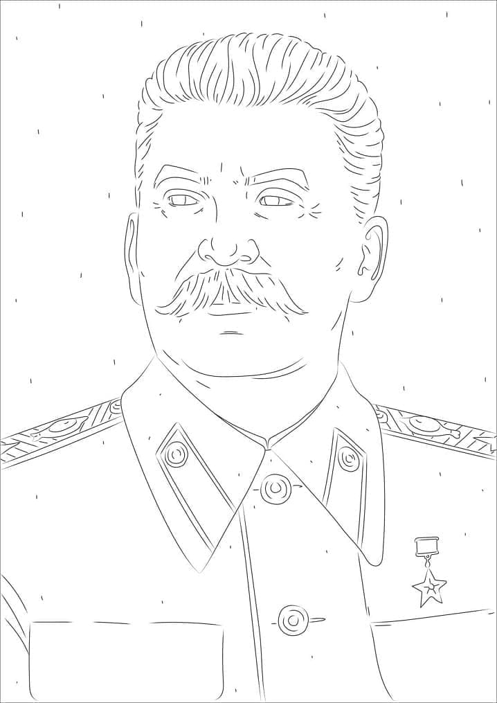 Joseph Staline coloring page