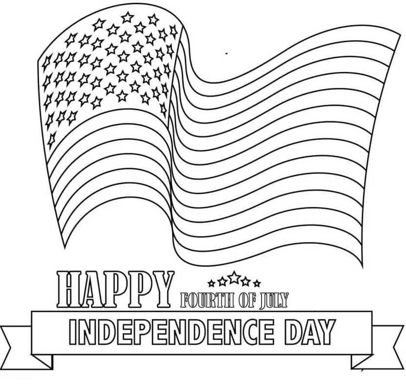 Jour de l’Indépendance coloring page