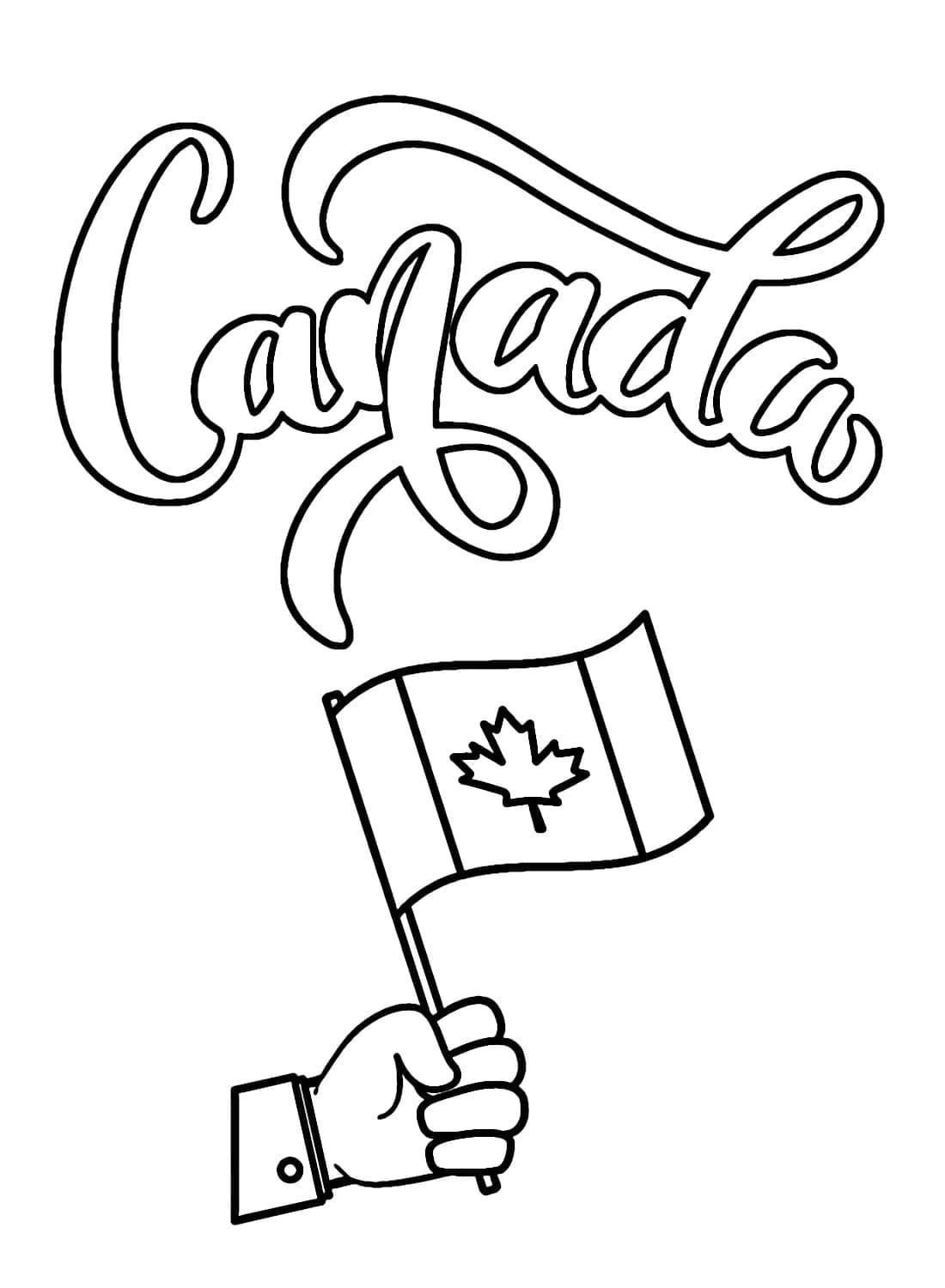 Jour du Canada coloring page