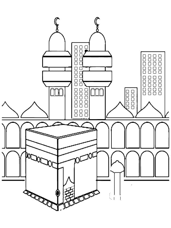 Kaaba coloring page