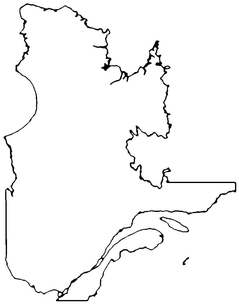 La Carte du Québec coloring page