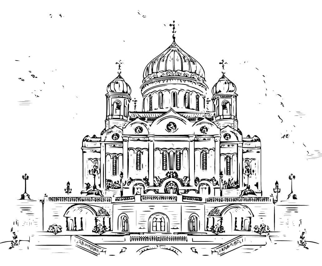 La Cathédrale du Christ Sauveur coloring page