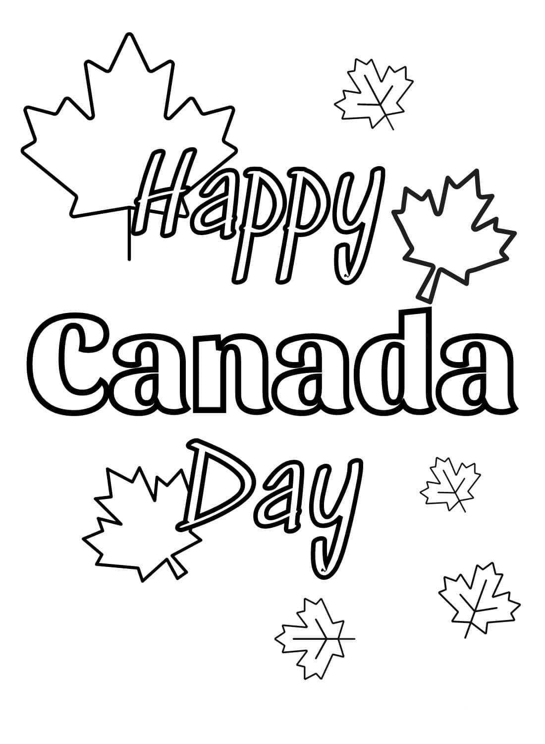 La Fête du Canada coloring page