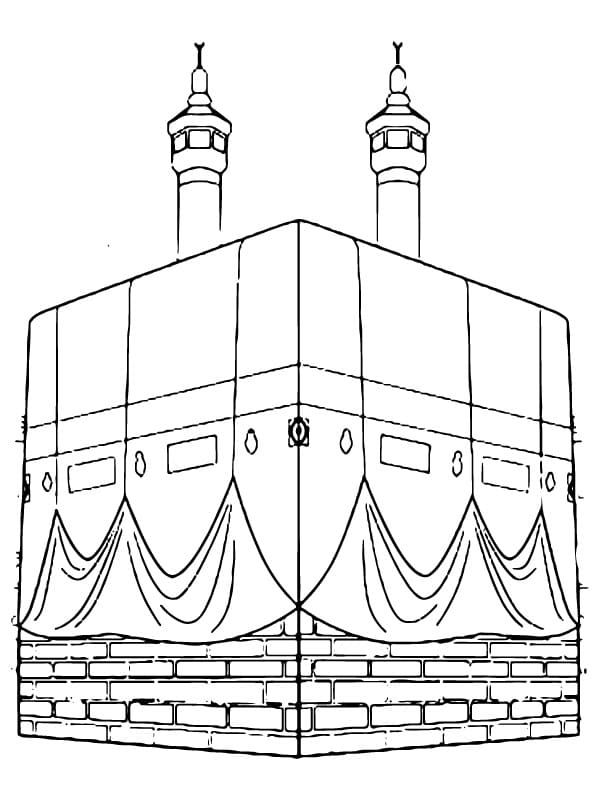 La Kaaba coloring page