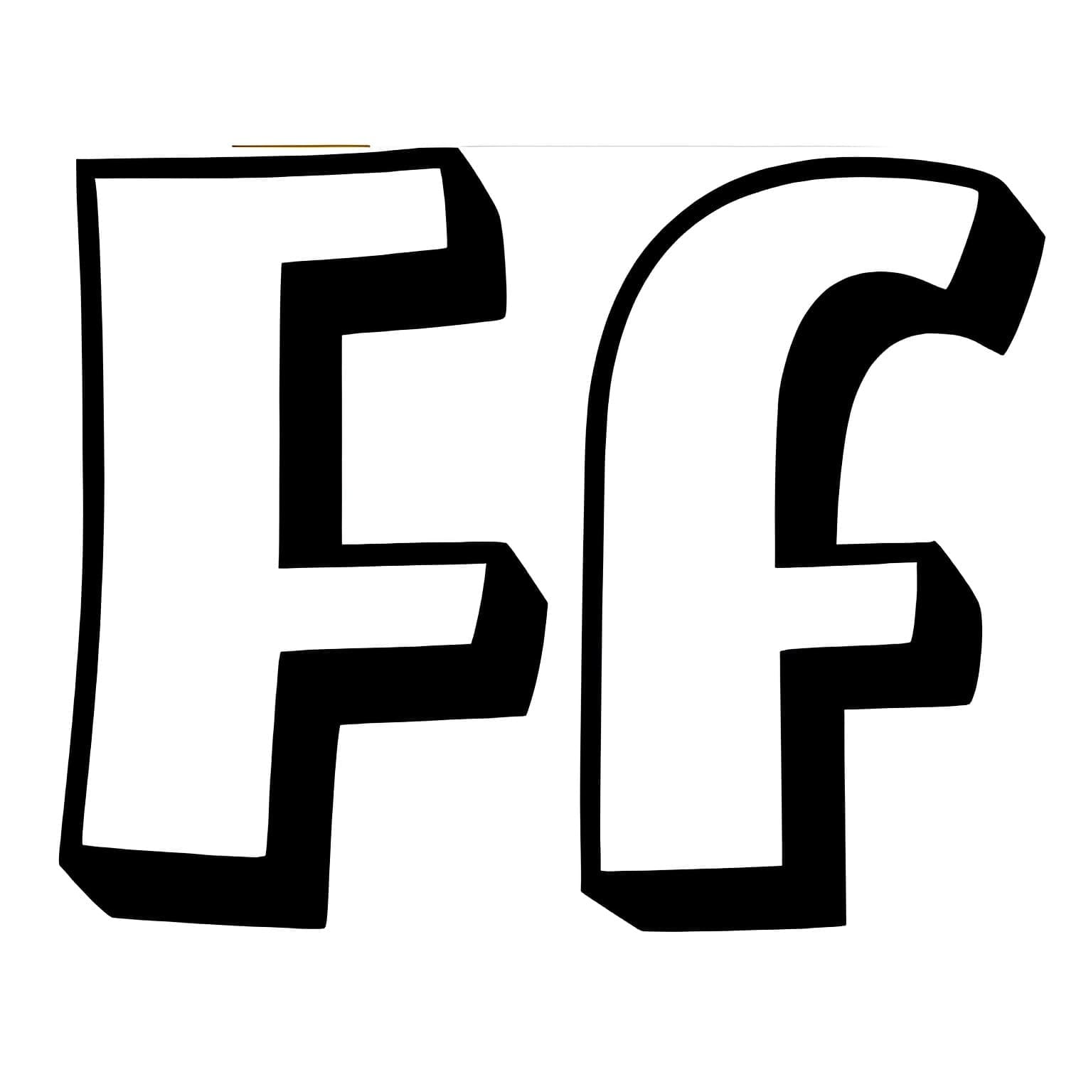 La Lettre F coloring page