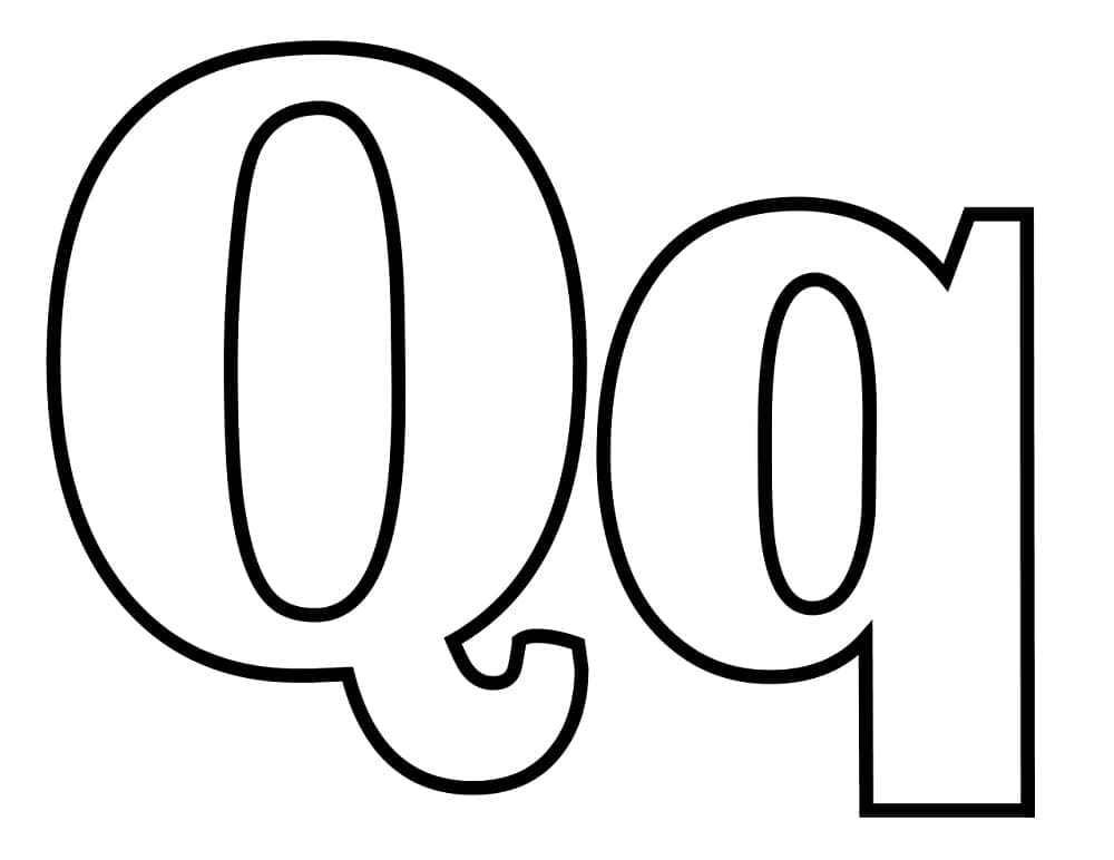La Lettre Q coloring page