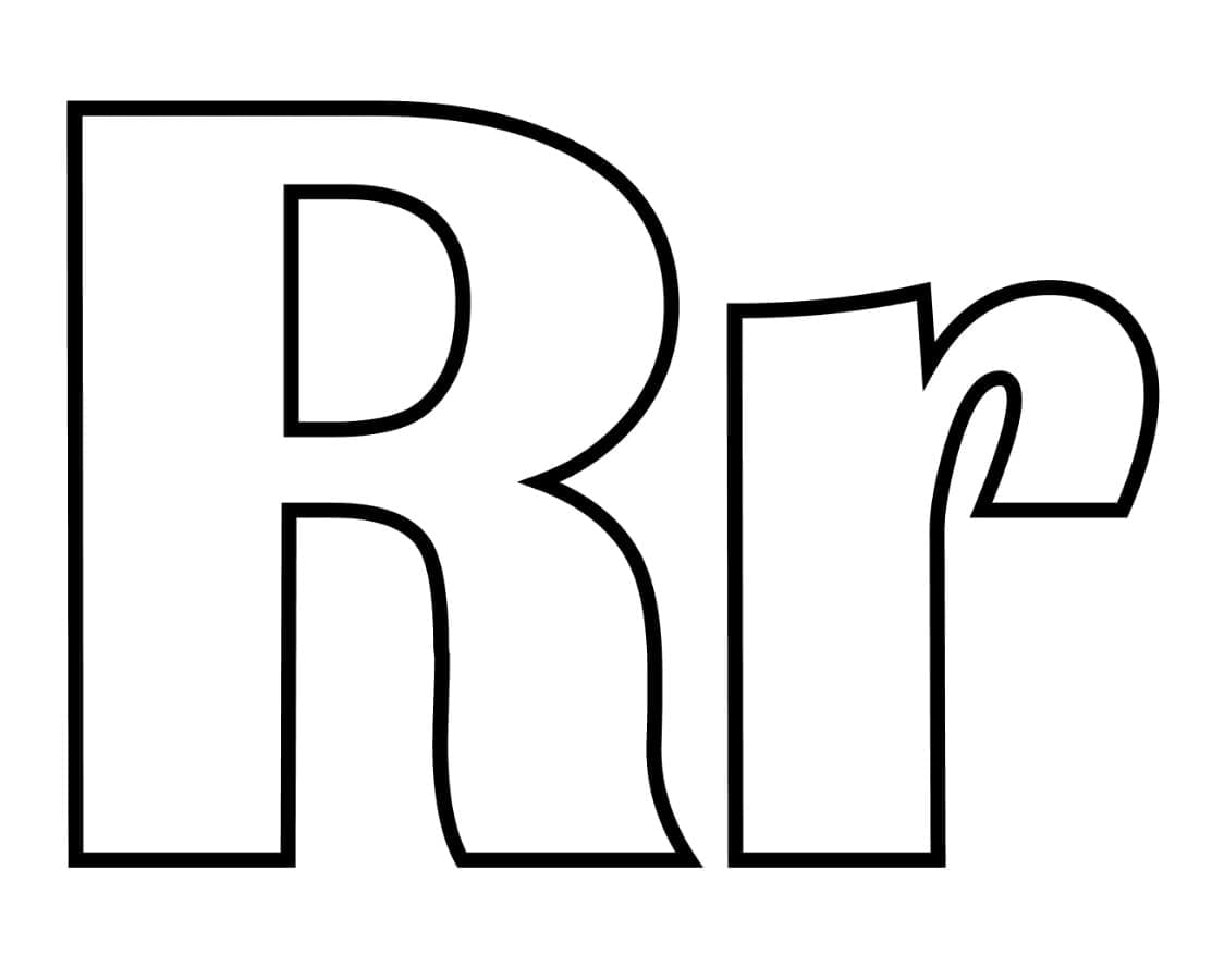 La Lettre R coloring page