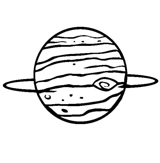 Coloriage La Planète Jupiter