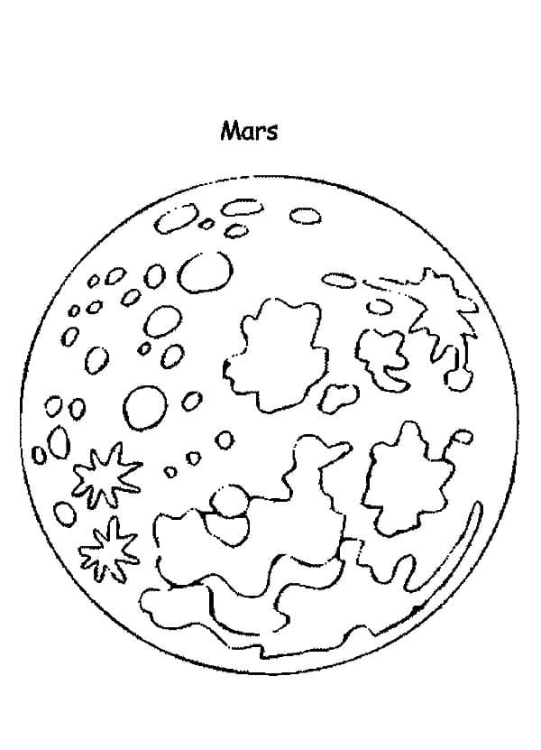 La Planète Mars coloring page