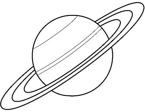 Coloriage La Planète Saturne