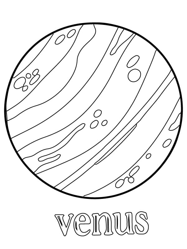 La Planète Vénus coloring page