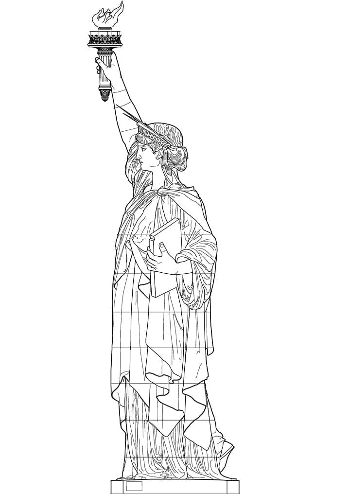 La Statue de la Liberté de New York coloring page