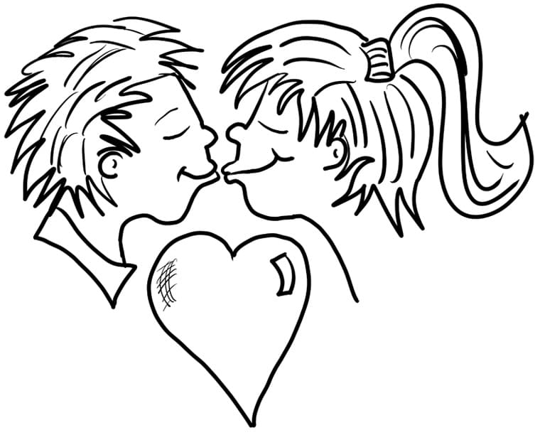 L’Amour du Couple coloring page